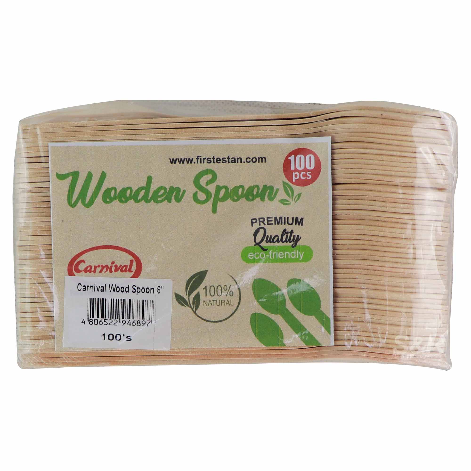 Carnival Wooden Spoon 6in 100pcs Carnival Wooden Spoon 6in 100pcs